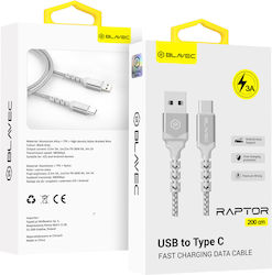 Blavec Raptor USB 2.0 USB-C мъжки - USB-A мъжки 2м (tt97312)