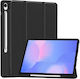 Husă Tabletă Samsung Galaxy Tab S10 FE Plus Suport Stilou Funcție Sleep Wake Skdr Flex Trifold Negru Set Sticker