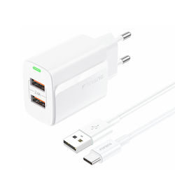 Foneng EU63 12W με Καλώδιο USB-C Foneng EU63 12W με Καλώδιο USB-C