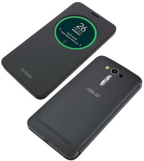 Husă Asus ZenFone 2 Laser Flip Window Policarbonat Asus View Flip ZE500KL Negru