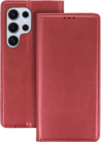 Smart Back Cover Silicone / Leather / Fabric Burgundy (Xiaomi 14)