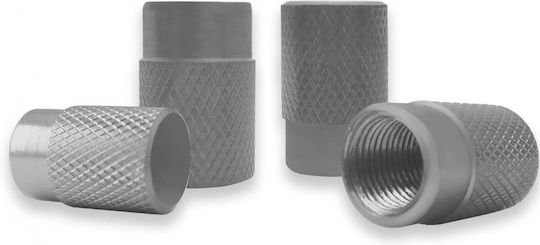 Алуминиеви Капачки на Клапани Сребристи 4 Броя 17mm X 10mm