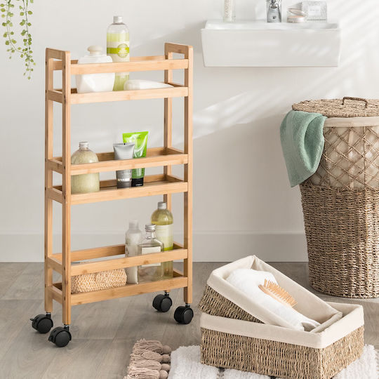 5Five Wooden Kitchen Rack 3 Tiers Brown 36x15x74.5cm