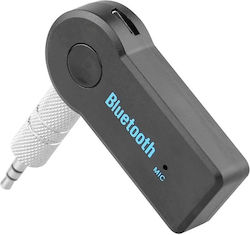 Mini Bluetooth Receiver Compatible Iphone Android Sleep Mode 3.5 Mm Stereo Jack Handsfree Function Black