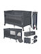 Lionelo Ellen Playpen 2 Levels with Mattress Gray