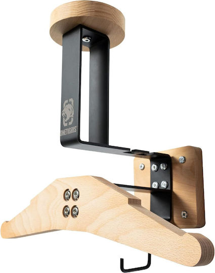 Agățătoare De Perete Din Lemn Cu 2 Compartimente Maro 19x33cm