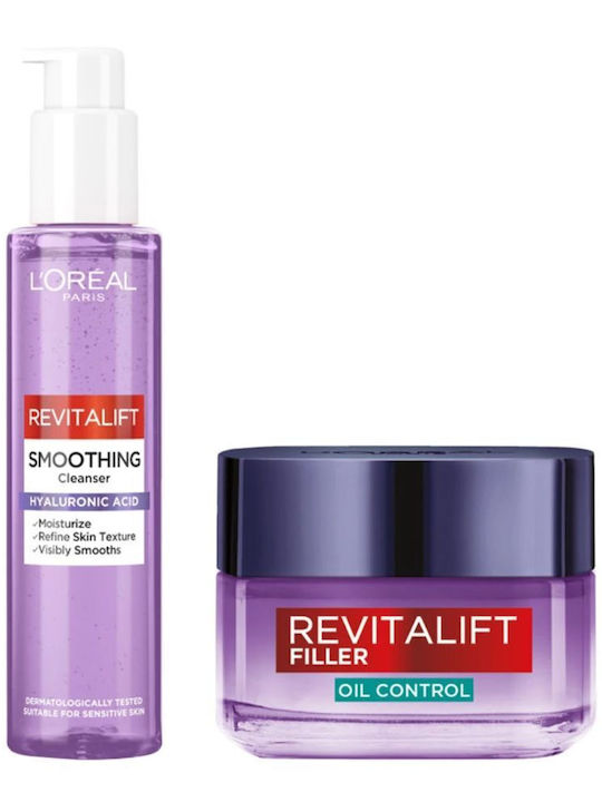 L'Oreal Paris Revitalift Filler Skin Care Set for Moisturizing & Facial Cleaning 2pcs