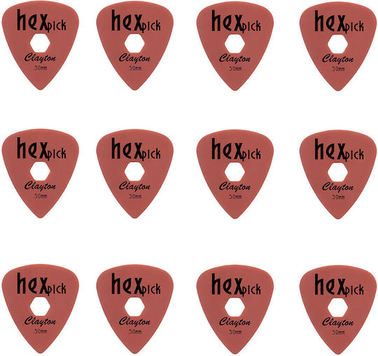 Clayton Hx50 Hex Standard Picks 0.50mm Pack of 12 Pieces