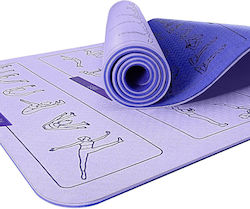 Sportneer Exercise Mat Pilates Purple 183x61cm Sportneer Exercise Mat Pilates Purple 183x61cm