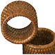 Rattan Пръстен за салфетки Дървени Кафяв 2pcs