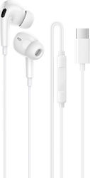 Borofone Bm100 Pro Fuente In-ear Handsfree Ακουστικά με Βύσμα USB-C