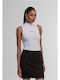 Miss Tee Love Ladies Sleeveless Turtleneck Bodysuit White Yes