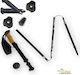 Alpin Pliabile Baston de trekking din aluminiu 1 buc Negru