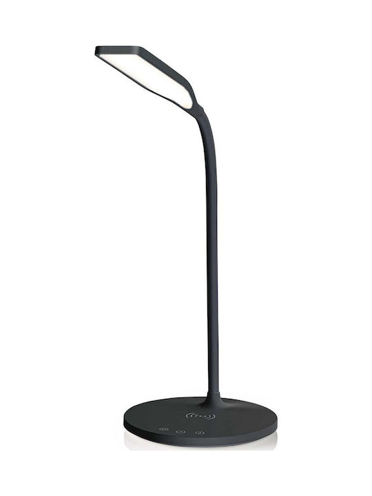 Nedis Led Schreibtischlampe Dimmer Drahtloses Ladegerät 15 W Schwarze Nedis Led Schreibtischlampe Dimmer Drahtloses Ladegerät 15 W Schwarze