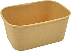 Kraft Disposable Salad Paper Box Kraft 50pcs