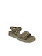 Damen Anatomische Flache Sandalen Beige