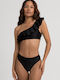Set Bikini Με Έναν Ώμο Ψηλόμεσο Black