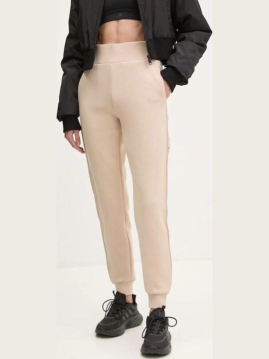 Guess Παντελόνι Φόρμας με Λάστιχο Beige