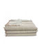 To megalo pazari Throws Set 3 Pcs 2 Sides Chenille Beige