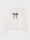 Kids Long-Sleeved Beige Basic Top