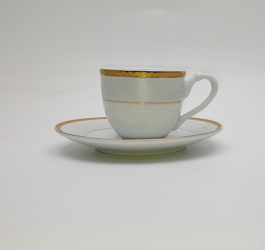 Christinholm Set of Cups Coffee Porcelain Gold 6pcs
