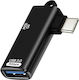 Linq Otg Usb To Usb-c Adapter Usb-c 10w Charge 5gbps Transfer Black