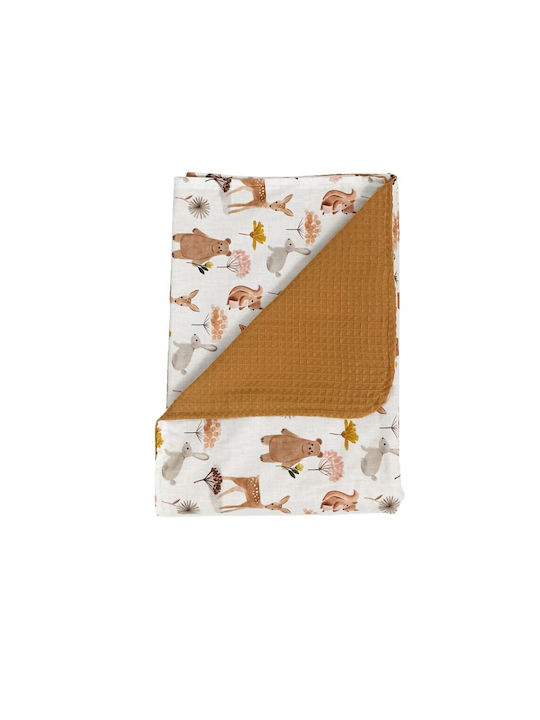 Baby Star Blanket Nursery Swaddling Blankets Waffle Brown 75x100cm