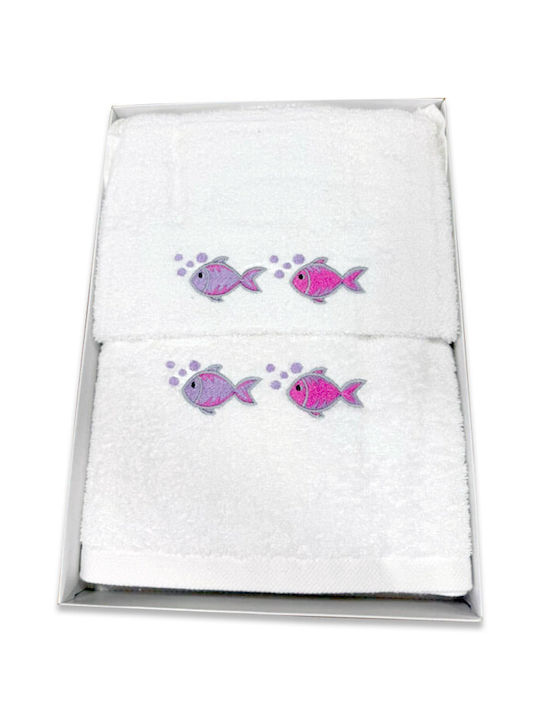 Σετ Βρεφικές Πετσέτες 2τμχ Λευκές