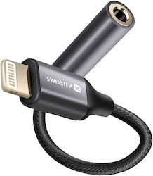 Swissten Lightning Zu 3.5mm Klinke Audio Adapter iPhone Schwarz
