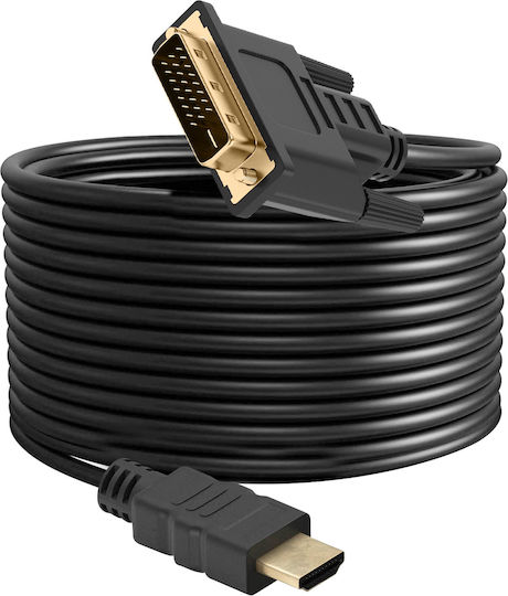 Adaptor Video 5m Hdmi Masculin La Dvi Feminin Full Hd 1080p