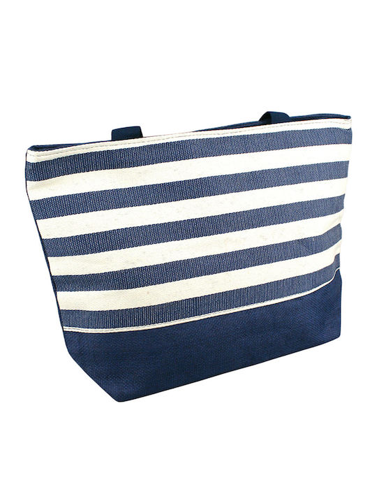 Makwedding Korbweide Strandtasche Blau