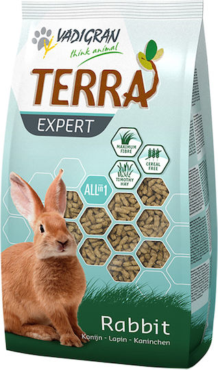 Vadigran Terra Expert Timothy Rabbit Πλήρης Τροφή Ξηρό Χόρτο Κουνέλια 2kg