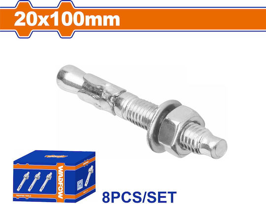 Wadfow Metallic Galvanized Screw Anchors Galv Express 20 X 100 8 Pieces Wdq2564