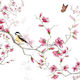Салфетка Декупаж Birds & Blossoms Бяла 1 Брой