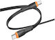 Borofone USB 2.0 Cable USB-C Male - USB-C 60W PD Black 1m