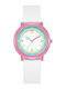 Techkidz Waterproof Quartz Children's Watch Flex Model White Pink