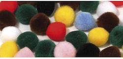 Pompon Misc Colors 15 Mm 60 Pieces