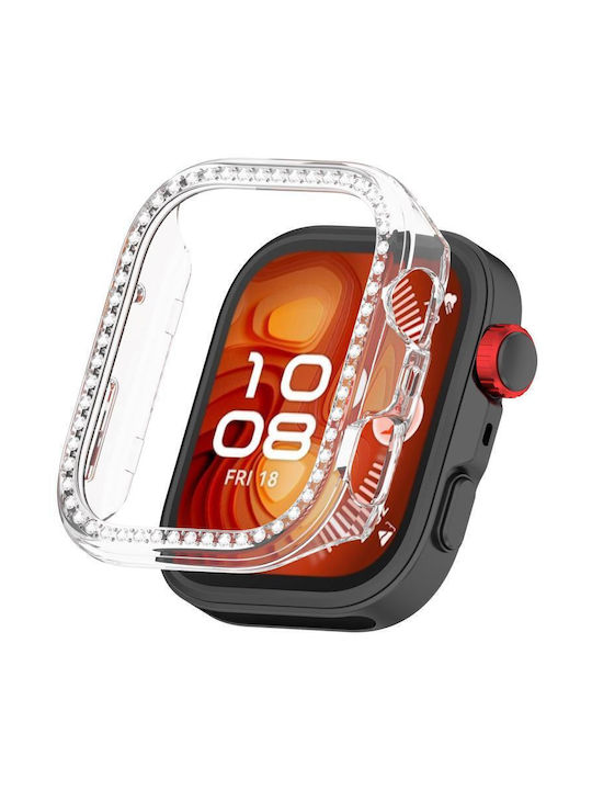 Half Coverage Hollow Plastic Case in Transparent color for Huawei Watch Fit 4
