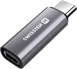 Swissten USB-C Männlich Zu Blitzschlag Weiblich 3a Swissten Ladeadapter Graues Swissten USB-C Männlich Zu Blitzschlag Weiblich 3a Swissten Ladeadapter Graues