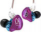 KZ Ακουστικά Ψείρες In Ear Μωβ