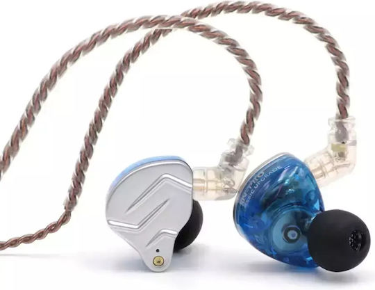 Ακουστικά Ψείρες In Ear Zsn Pro με Hybrid Drivers και 3.5mm Μπλε