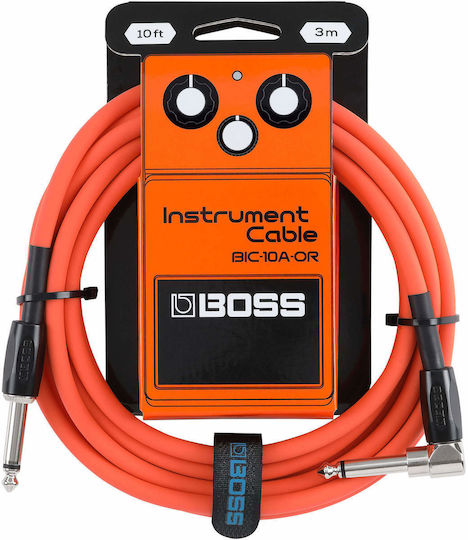 Boss Cable 6.3mm male - 6.3mm male 3m Πορτοκαλί (P69B26)