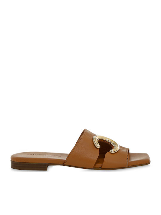 Sandale Casual Damă de Piele Tabac