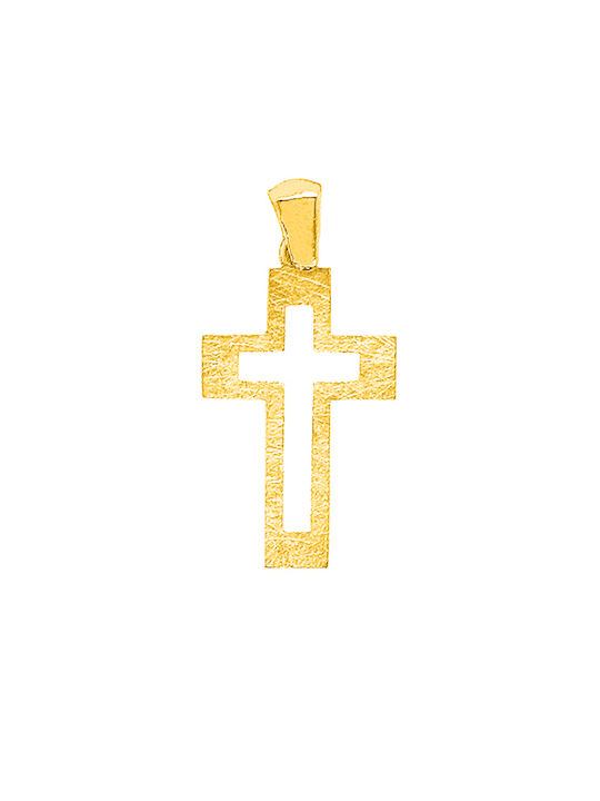 Dio Jewellery Lab Γυναικείος Σταυρός από Επιχρυσωμένο Ασήμι χωρίς Αλυσίδα