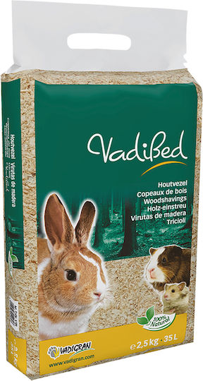 Vadigran Vadibed Woodshavings Bedding Wood Small Rodents & Rabbits 35lt/2.5kg