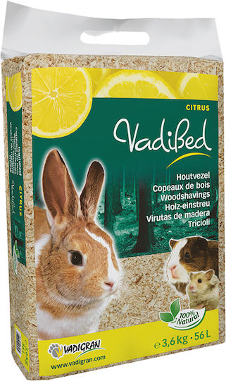 Vadigran Vadibed Woodshavings Citrus Wood Bedding Scented with Citrus 56lt/3.6kg