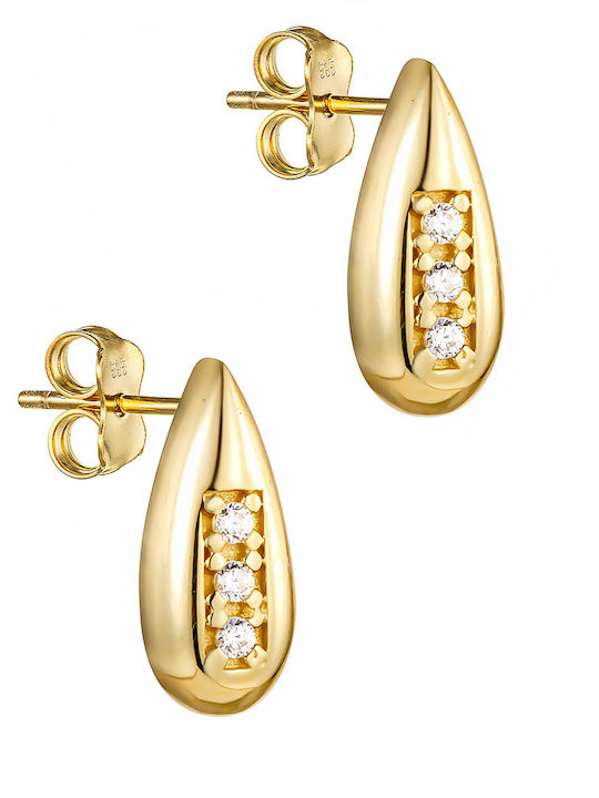 Kritsimis Earrings made of Gold 14K with Stones
