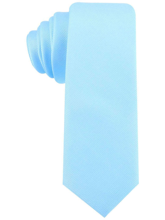Karlowsky Herren Krawatte Synthetisch,Polyester/Cotton/Leather Monochrom in Hellblau Farbe