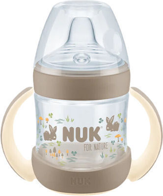 Nuk Nature Educational Sippy Cup Plastic with Handles Beige for 6m+m+ 150ml