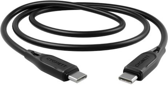 Cygnett USB Typ-C Zu USB Typ-C Ladeübertragung 3a 60w Essentials 2m Schwarzes